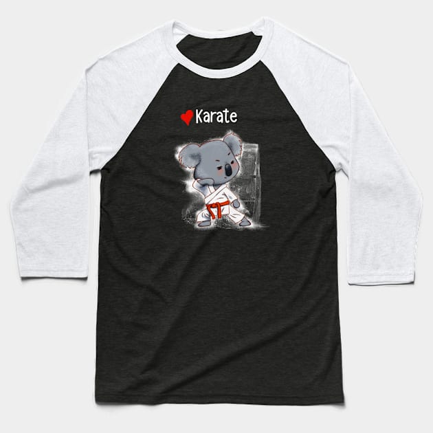 Love karate Baseball T-Shirt by Alies